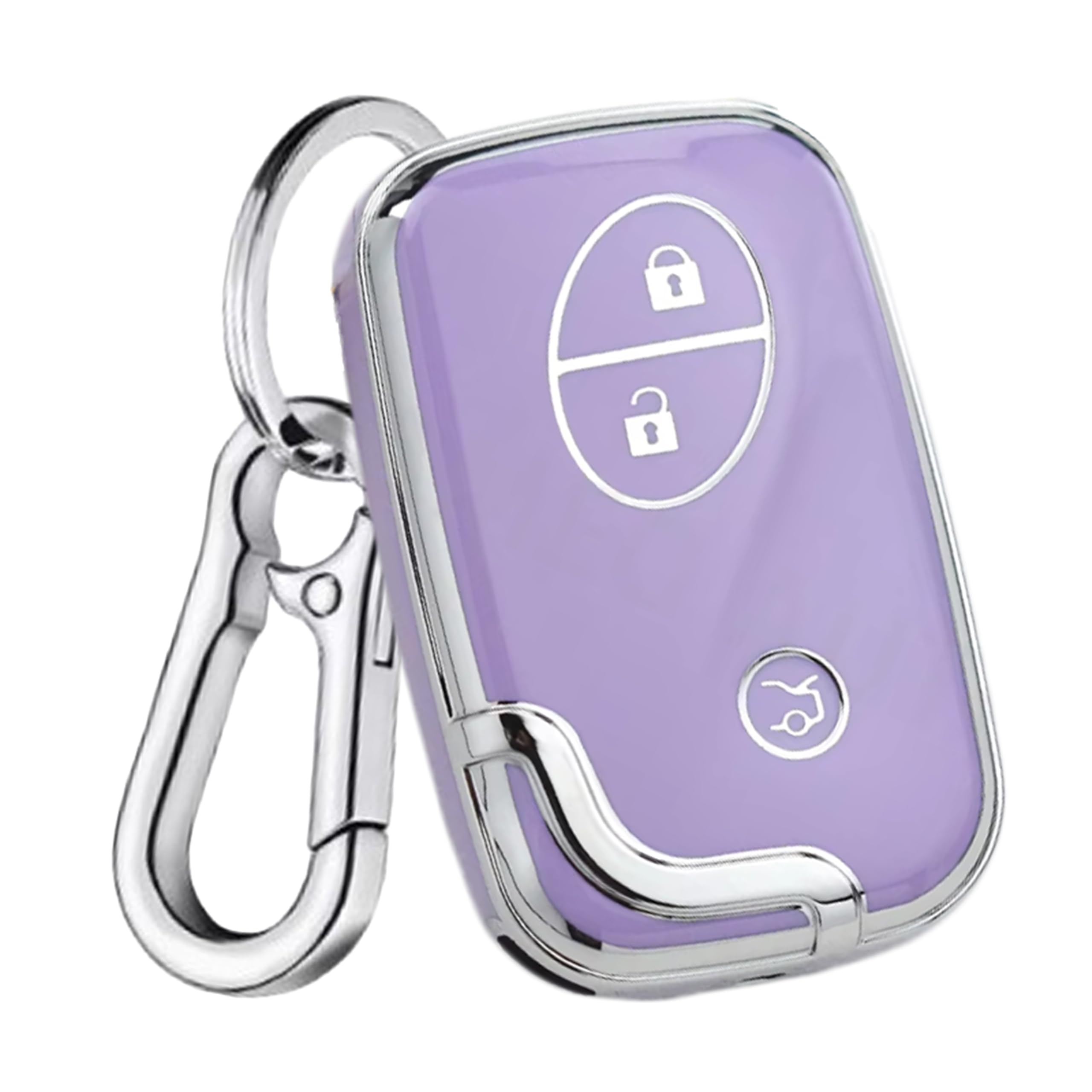 

Lexus TPU Premium Key Cover with Carabiner for LEXUS RX270 CT200 IS220 F SPORT фиолетовый