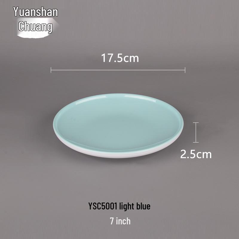 Creative Solid Color Melamine Plate – Faux Porcelain Round Tableware for Home or Hotel Use