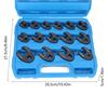 15Pcs Fast Release 3/8 Inches Drive Socket Wrench Set High Strength Alloy Steel For Auto Repair And Industrial Maintenance
