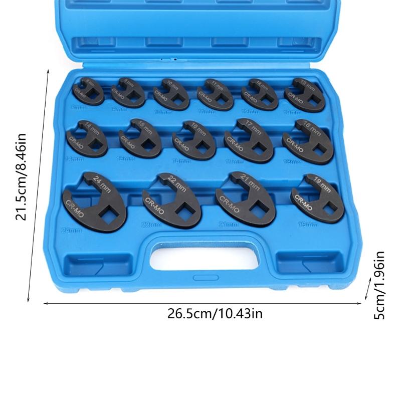 15Pcs Fast Release 3/8 Inches Drive Socket Wrench Set High Strength Alloy Steel For Auto Repair And Industrial Maintenance