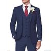 Men's 3 Piece Suit Slim Fit Business Wedding Groomsmen Prom Suits One Button Blazer Jacket Vest Trousers Tuxedo Set