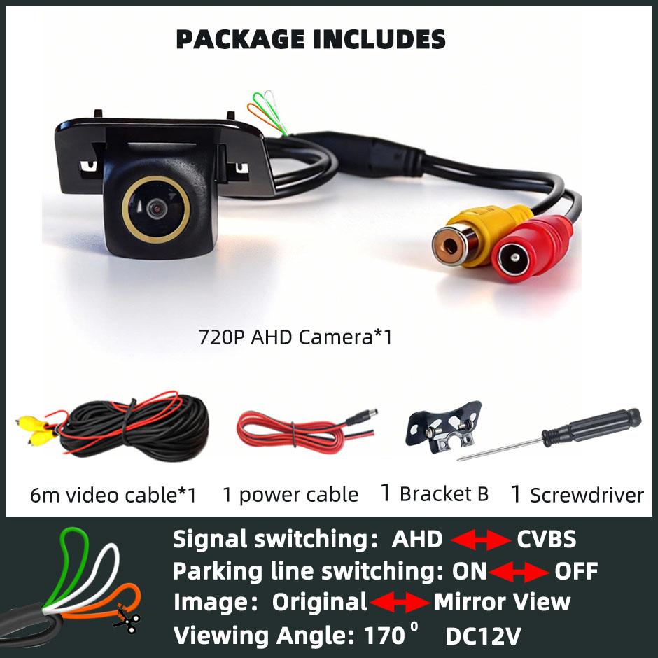 HD Backup Camera Rear View Reverse 170° AHD1080P/720P Parking FitsToyota Prius /Prius Alpha 2009 2010 2011 2012 2013 2014 2015