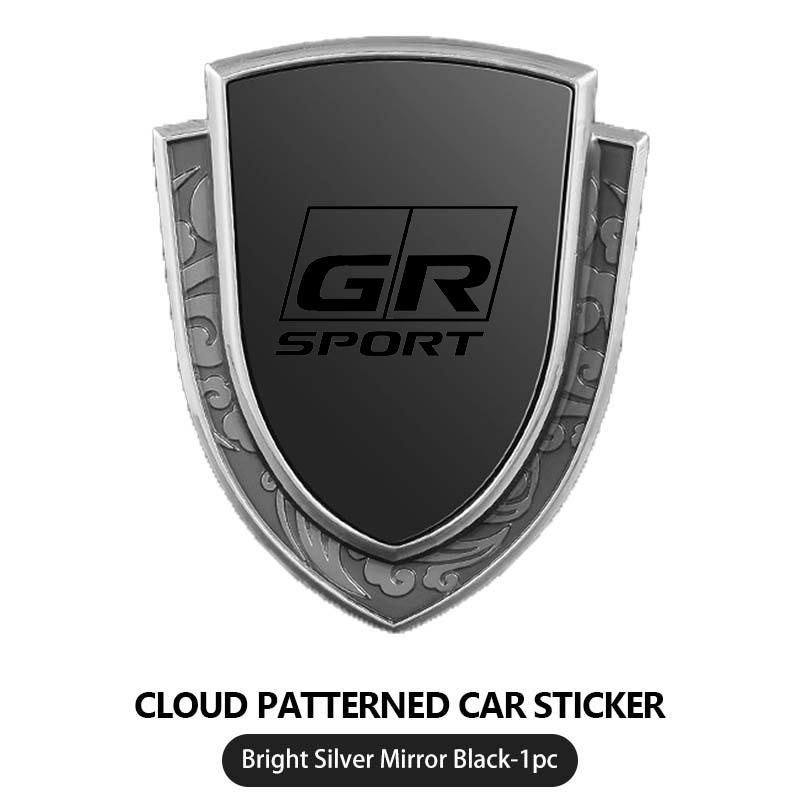 Car Styling 3D Shield Metal Emblem Badge Sticker Decoration Decal For Toyota GR MN Corolla Yaris Aygo Prius RAV4 Crown CHR Camry