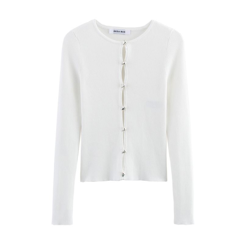 Kaslead New Arrival Women's Clothing Fashion Style Stylish Simple and Versatile Casual Rib Knitting Outwear 3920230