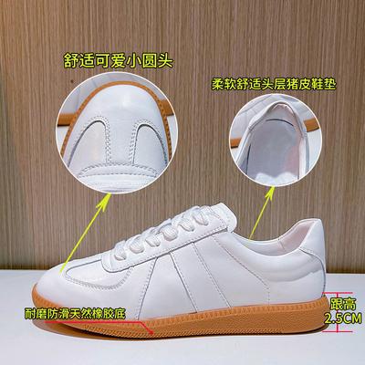 New Leather Women's Shoes Sports Versatile Single Shoes Women's Little White Shoes Women's Casual Flat Bottom Tide