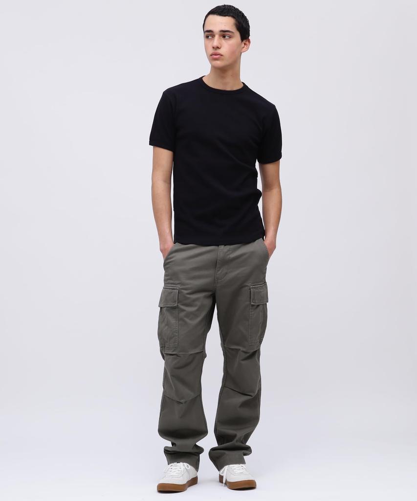 AVIREX DAILY RIB CREWNECK TEE 6143502 men's S black
