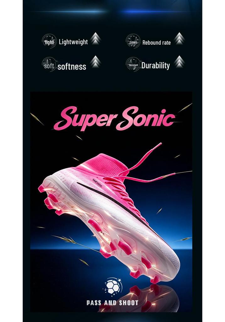 Scarpe da Calcio High-Top 17 con Tacchetti Lunghi per Uomo, Donna e Bambino - Ideali per l'Allenamento su Erba Sintetica
