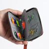 Köder Aufbewahrung Köder Geldbörse Tasche PU Leder Angeltasche Tragbar Jig Spinner Tasche Fliegenfischen