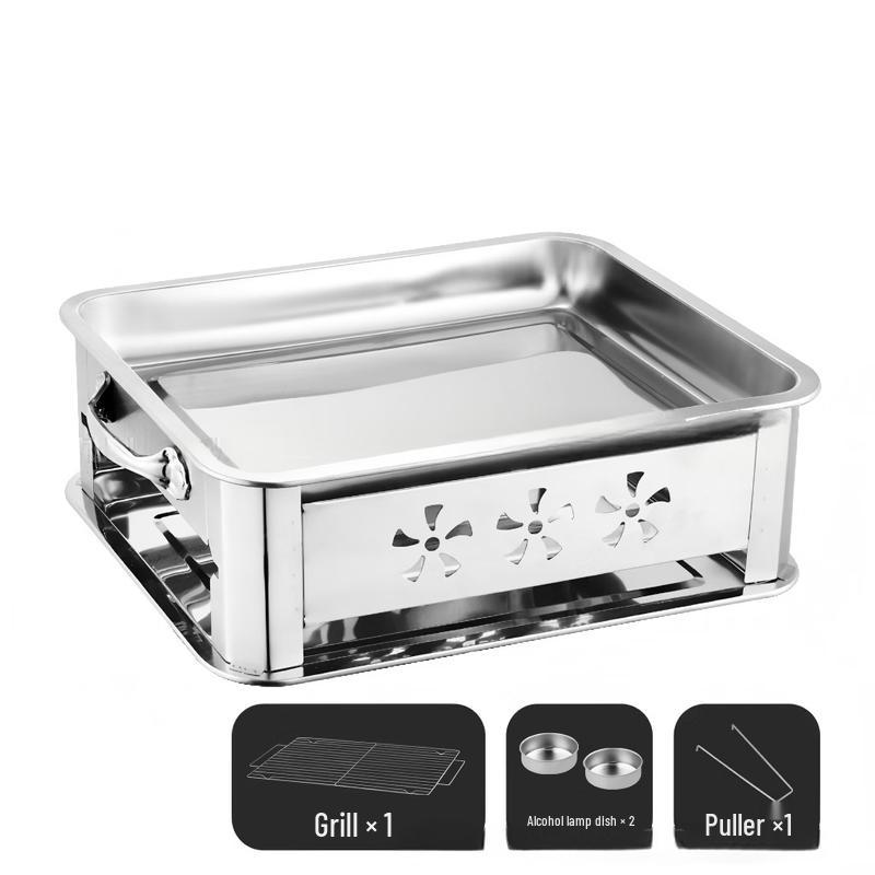OEING Stainless Steel Grilled Fish Alcohol Stove