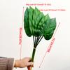 6 Stück Caladiumblatt Seidenblumen Blumengesteck Lange Stiele Künstlicher Bund Partydeko Kunstpflanzen Heimdeko Kunstgrün
