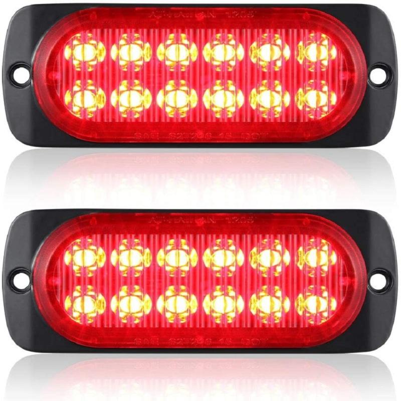 1 Pair Of Led Truck Lorry 12-24v Stop Brake Turn Tail  Lights 12led Warning Light For Trucks