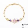 CM Jewelry  Luxurious Women Pulsera Cute Gem Gift Black Blue Green Colorful Zircon Sunflower 18k Gold Plated Bracelets