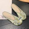 Slippers Woman Ethnic Style Baotou Slippers for Women with Soft Soles Vintage Women's Sandals Women's Home Slippers Outside