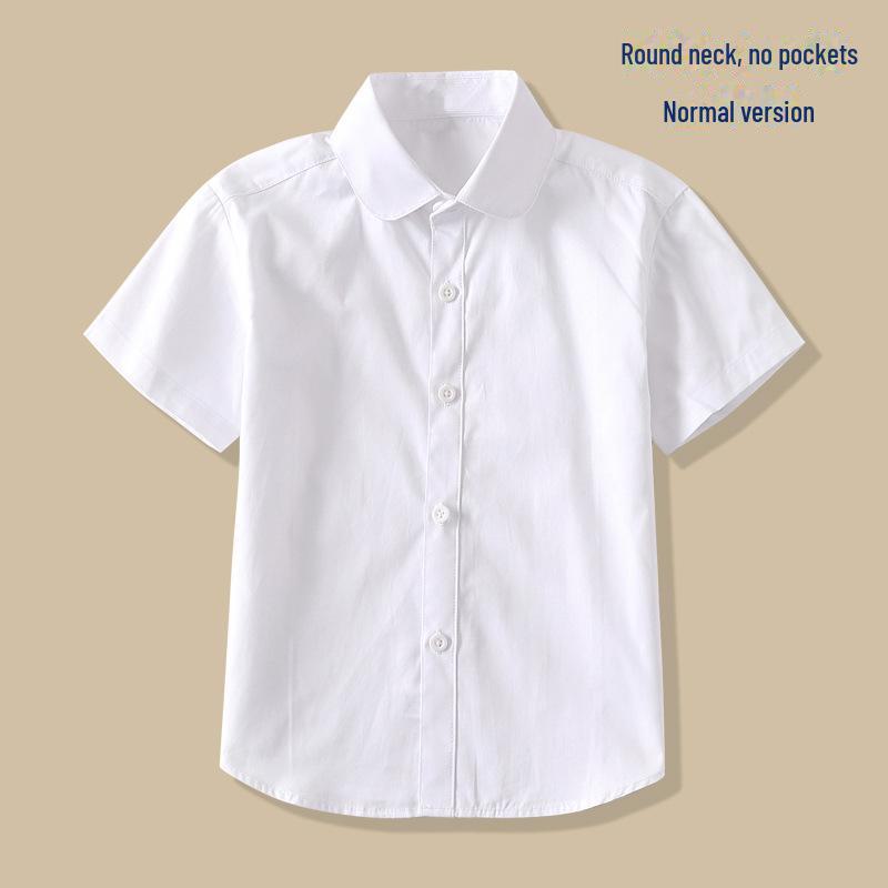 

Белая хлопковая школьная рубашка с длинным рукавом для девочек - стиль весна/осень для учеников начальной и средней школы 180 cm