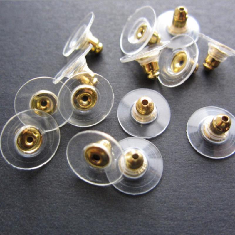 appr. 100pcs/pck Alloy Earring Backs Stoppers Earnuts Earring Plugs Gold Findings Jewelry DIY Accessories