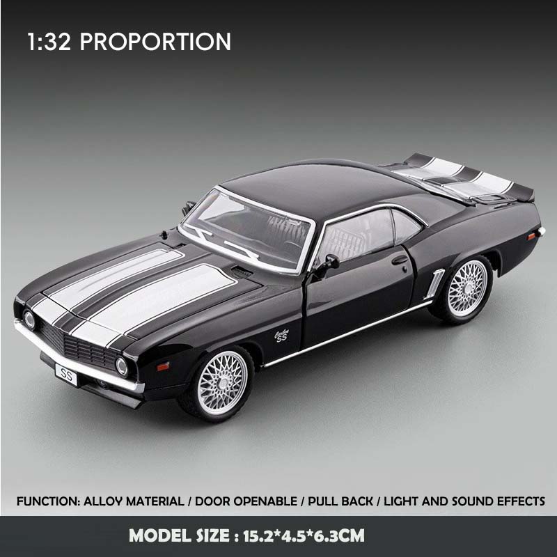 Druckguss 1:32 Skala Camaros Ss Legierung Sportwagen Modell Mit Ton Und Licht Rückzieher Metall Spielzeugauto Geschenk Kinder Junge Miniatur