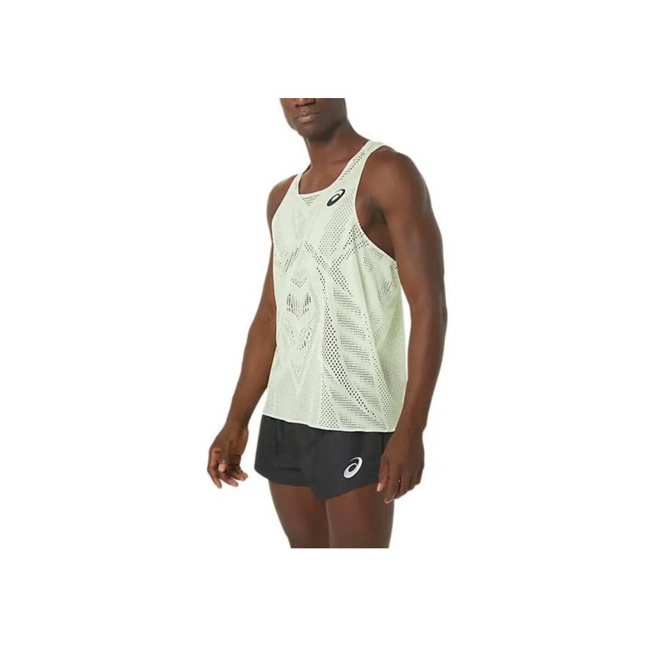 Asics Corrida Maratona Respirável Secagem Rápida Colete Masculino Coletes Amarelo-Claro 2091A614-303