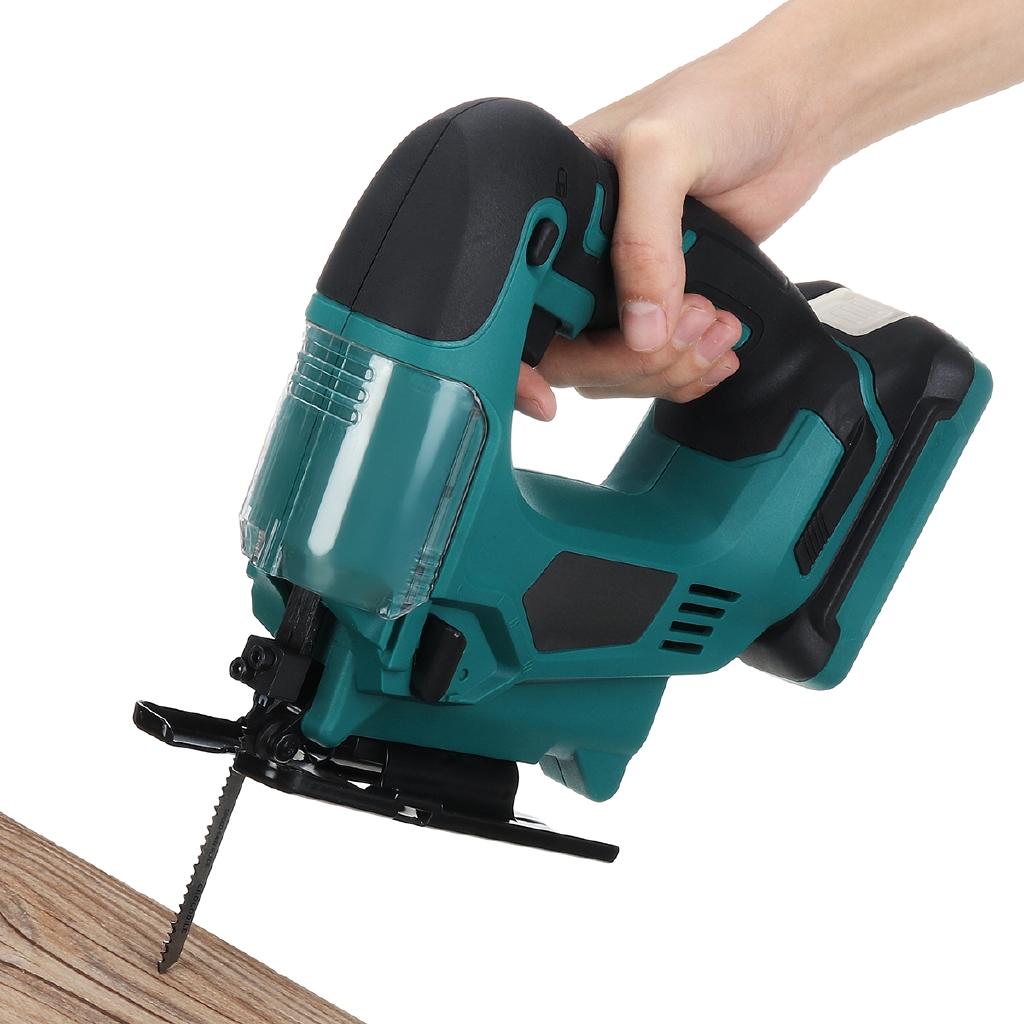 900W Cordless Jig Saw Portable Multi-Function Electric Saw Blades Metal Wood Metal Jigsaw Power Tools with Li-Ion Batter