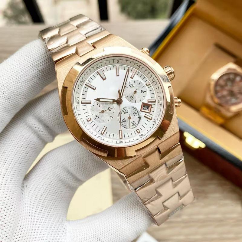 Jia Shi Jia 5500V Serie Automatische Leuchtende Herrenuhr mit Stahlarmband und Sechszeiger-Kalender