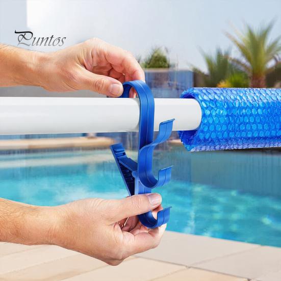 Swimming Pool Maintenance Tool Hanger Poolside Pole Hanger, with 3 Hook Configuration, Weather Resistant Management System Organizer, for Telescoping