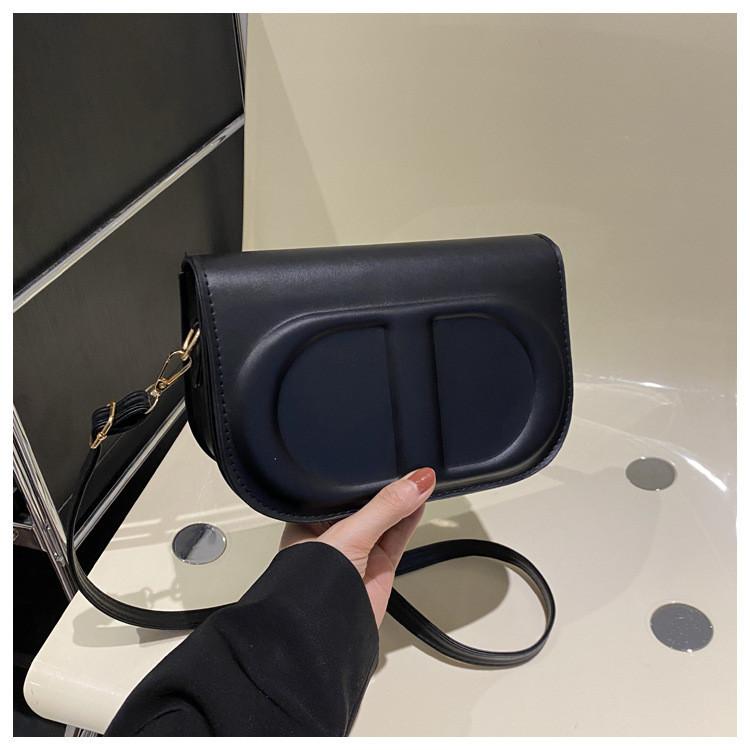 Модная простая сумка 2024 весна, текстурированная, с тиснением, винтажная, подмышечная, кроссбоди, на плечо чёрный