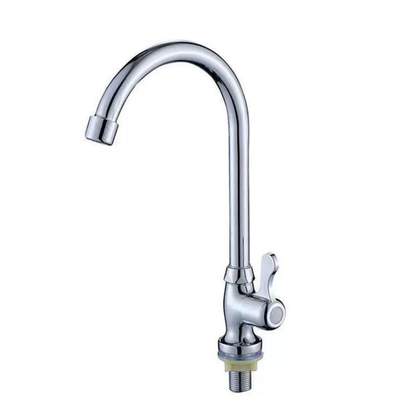 1 Stück Edelstahl Kaltwasserhahn Becken Küche Badezimmer Waschbecken Wasserhahn Geeignet Heim Badezimmer Zubehör