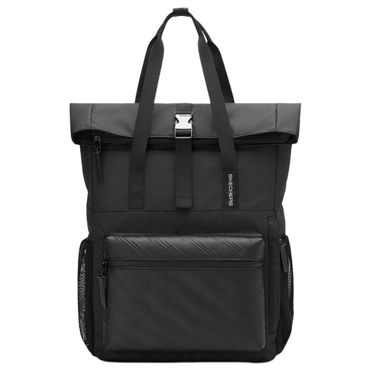 Skechers 14L Commuter Large Capacity Fabric Backpack Unisex Backpacks Carbon-Black P226U066-0018 Carbon Black