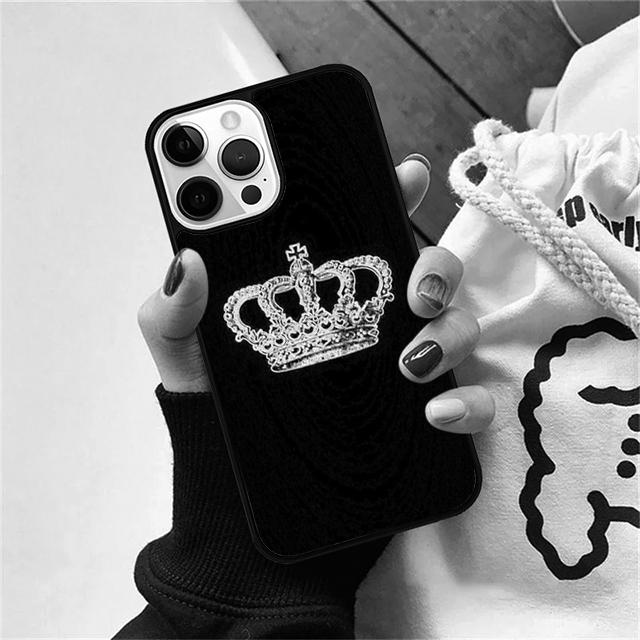 Koningin prinses kroon Coque Shell Voor iPhone 17 Air 15 16 14 13 12 Pro Max 11 Pro Max Plus Telefoonhoesje Cover