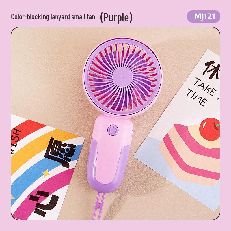 Compact USB Rechargeable LED Handheld Fan - Portable Electric Gift Fan