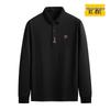 Men's Plus Size Embroidered Long Sleeve Polo Shirt