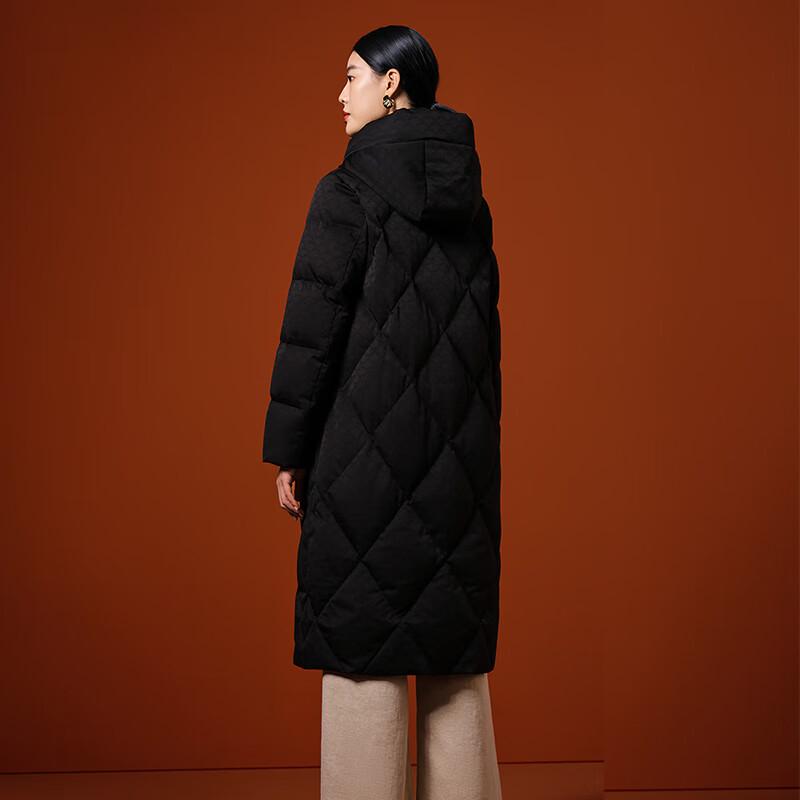 Tanboer Women's Long Hooded Goose Down Jacket TB232866