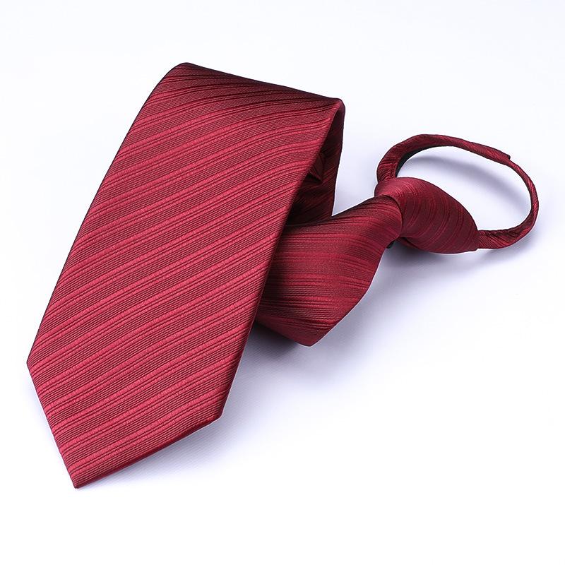 Men's Korean Style Zipper Striped No-Tie Professional Wedding Tie