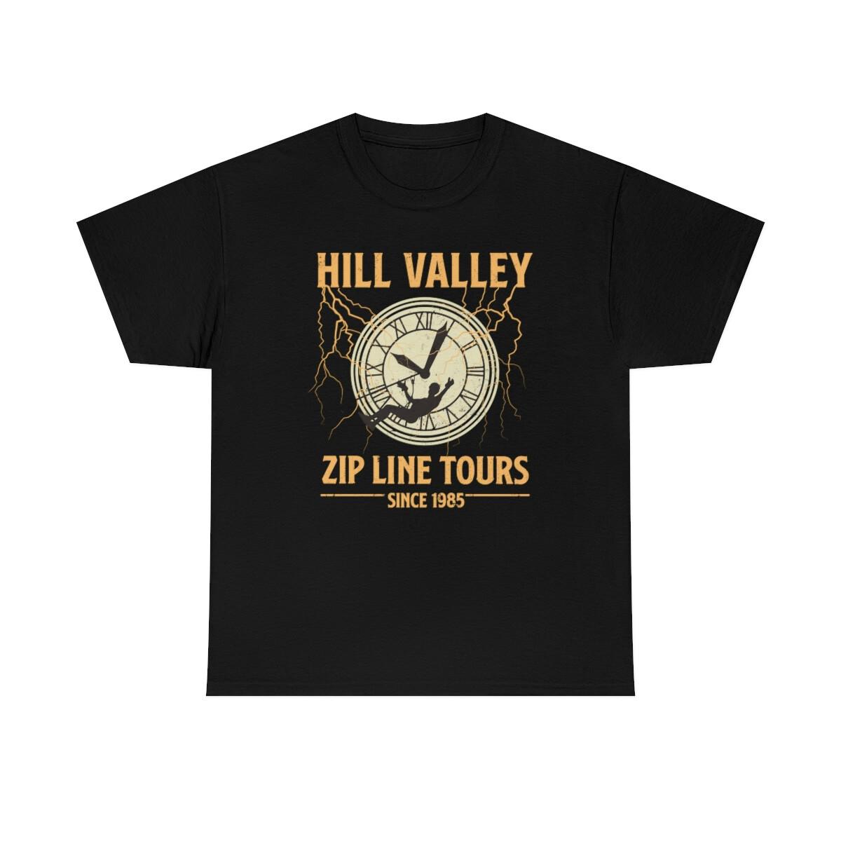 Hill Valley Zip Line Tours Funny T-Shirt XL
