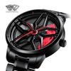 SVJ Men's Fashion Watch with Three-Dimensional Star and Hollow Wheel Hub Design.
