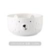 Japanese-style Ceramic Tableware Cute Girl Heart Bear Dishes Household Irregular Tableware Creative Cartoon Kitchen Supplies