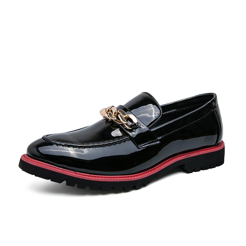 Fashion Leather Designer Brand Luxury Men Casual Office Bussiness Black Loafers Mens Italian Wedding Dress Male Shoes Mens Shoes