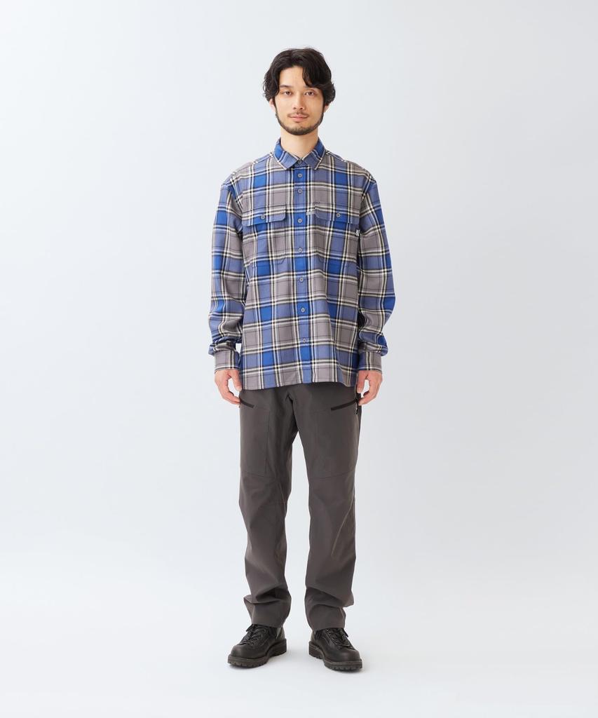 Snow Peak Tasman Merino Wool Shirt Tops Shirt Long Sleeve BLUE CH M EP-SH-26SU003 Men's Women's
