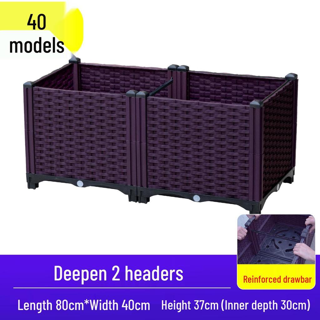 Large Outdoor Plastic Elevated Vegetable Planter Box for Balcony Gardening