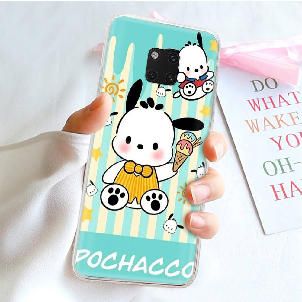 JZ26 Cartoon Pochacco Transparent Case for Samsung A04 A14 A23 M33 M53 Realme 10 9 C35 C55 VIVO Y02 X80 Infinix Hot 30 Note 11 Tecno Spark 8P Pro