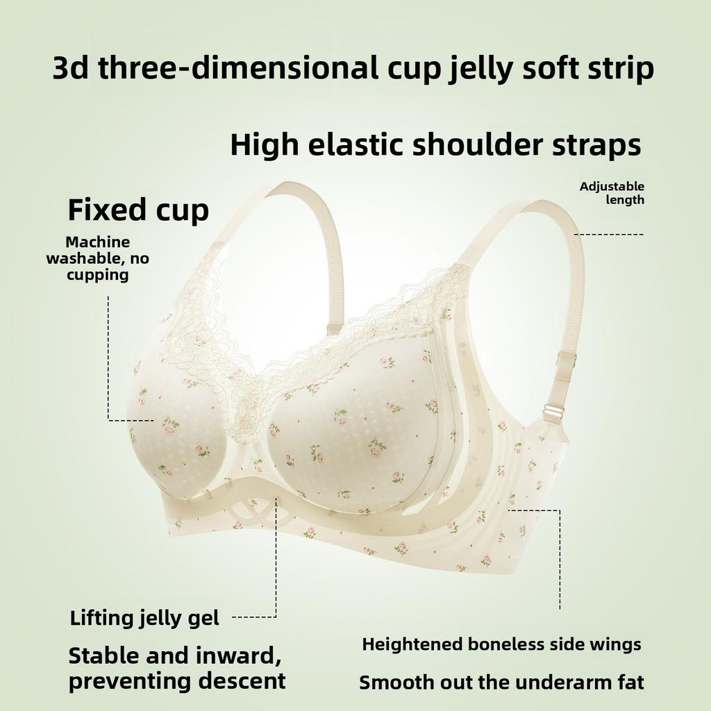 Summer Lightweight Seamless Bra, Small Bust Push Up Full Bust Minimizer Flirty Sexy Wireless Women's Bra