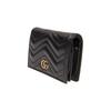 Gucci GG Marmont Logo Zip Double Fold Quilted Leather Wallet Coin Purse Card Holder Women wallet Black 466492-DTD1T-1000