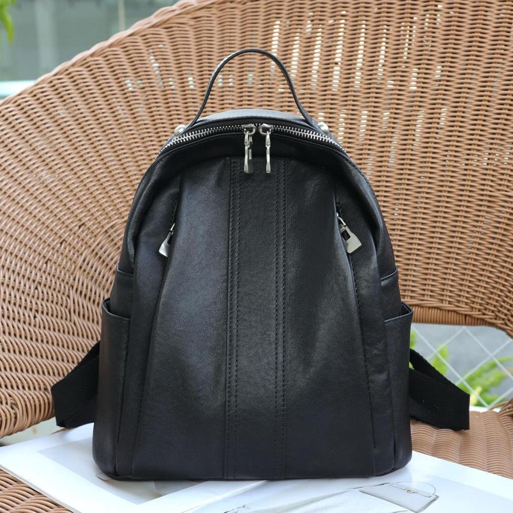 Leather Backpack Women Fashion Women Backpack Head Layer Cowhide Soft Leather Backpack
