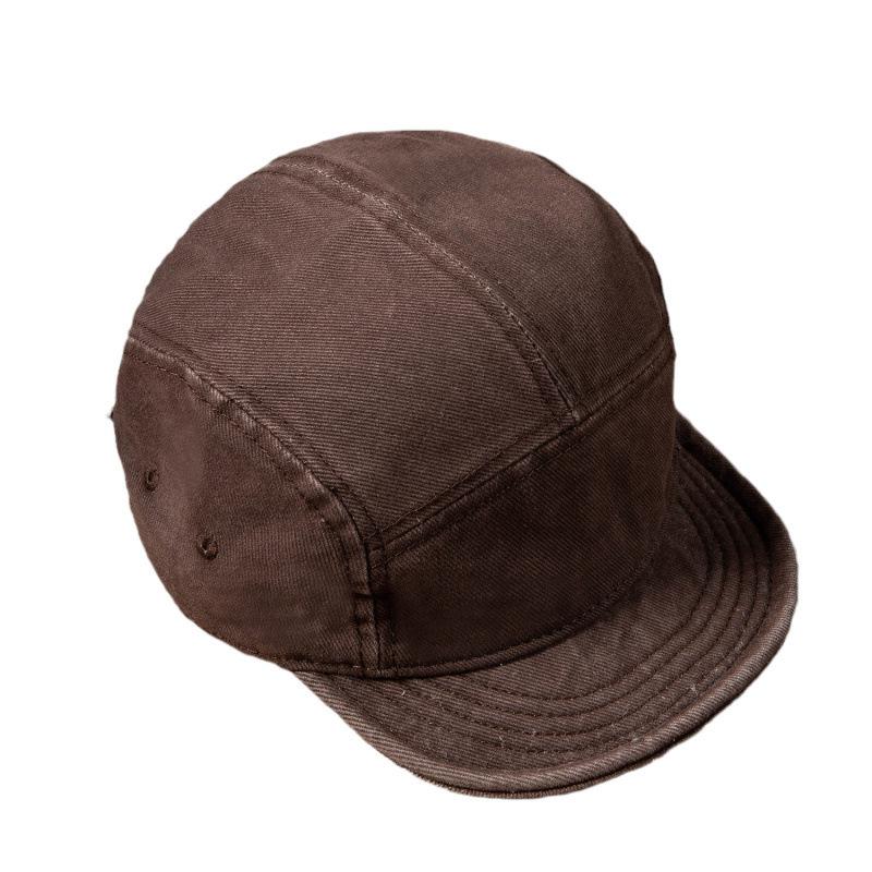 Japanese Retro Short Brim Heavy Industry Men'S Spring And Summer Washed Baseball Cap Tooling Style Color Matching Five-Piece Hat Tide Children