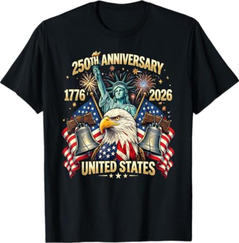 250-летие Америки 1776-2026 Футболка с флагом США XL