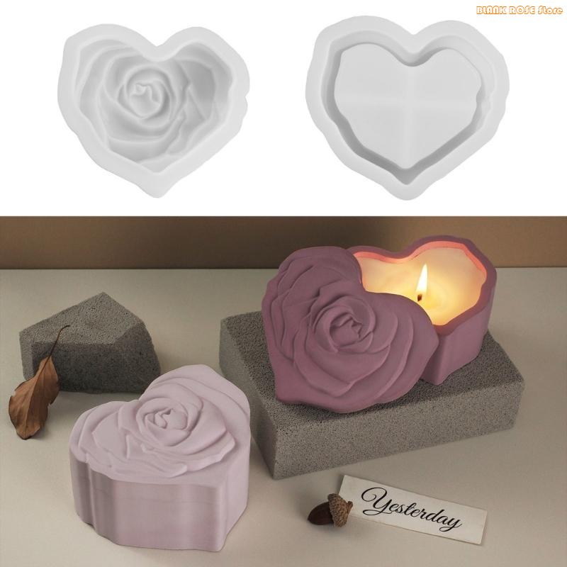 K1AE Горшки Силиконовая Форма Сердце Коробка для Хранения Гипс Бетон Форма Банка Форма CN