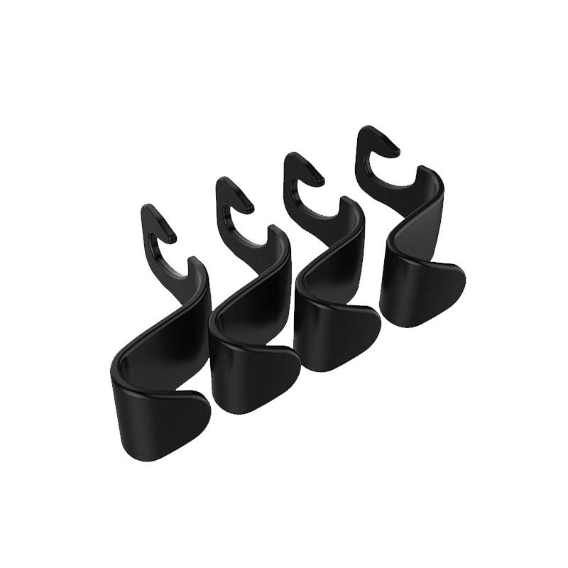 4pcs Auto Seat Headrest Hooks Car Vehicle Back Seat Organizer Holder Bag Handbag Purse Clothes Storage Hanger
