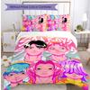 Kpop Demon Hunters Pattern Printed 3PCS Bedding Set, Soft Skin-Friendly Washable Duvet Cover & Pillowcases Set