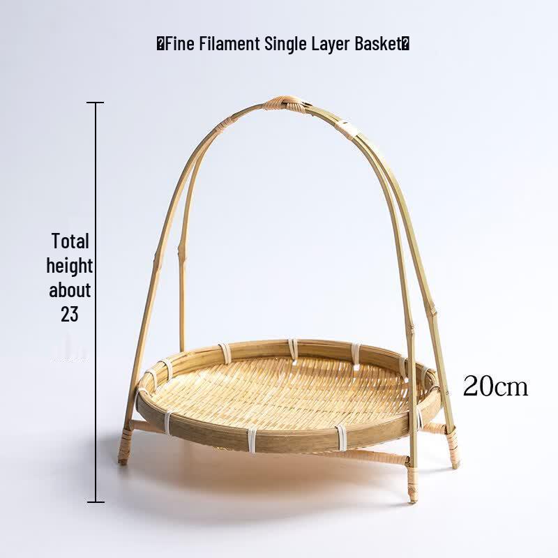 Creative Multi-Layer Silicone Serving Basket with Round Handle