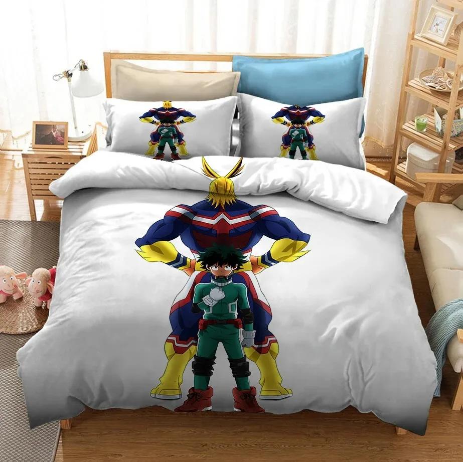 3D Printed My Hero Academia Bedding Set Duvet Cover Pillowcases Comforter Bedclothes Bed Linen Cute Bed Set For Kids Adults