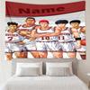 Custom Name Slam Dunk Print Tapestry, Backdrop, Easy Setup, Ideal for Bedroom, Office & Living Room, with Aesthetic Wall Hanging Decor.